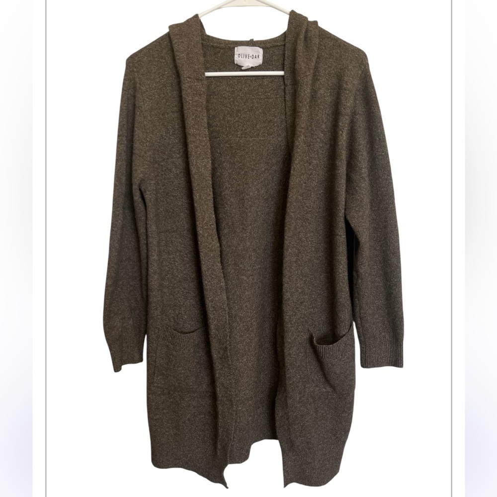 Olive + Oak Brown Hooded Cardigan